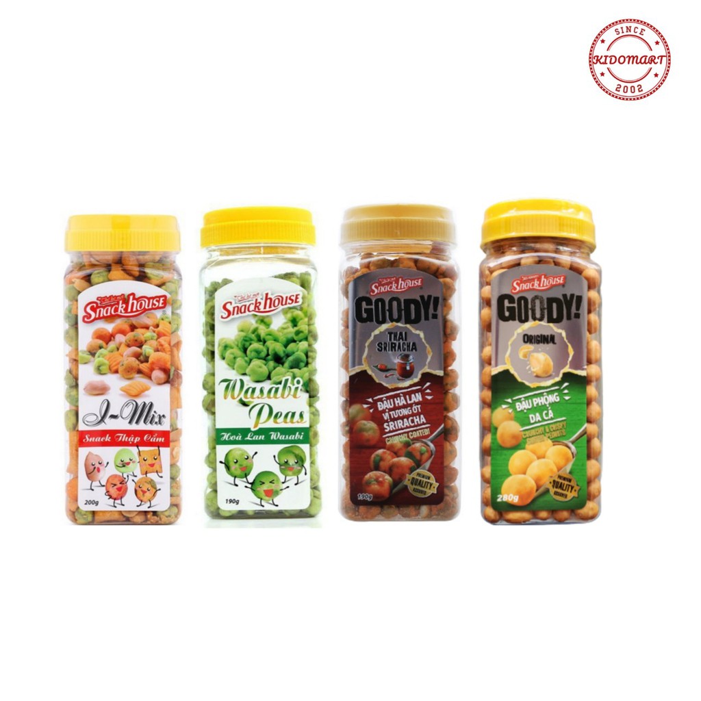 Đậu Hà Lan / Đậu Phộng Snack House Đủ Vị Hộp 190gr