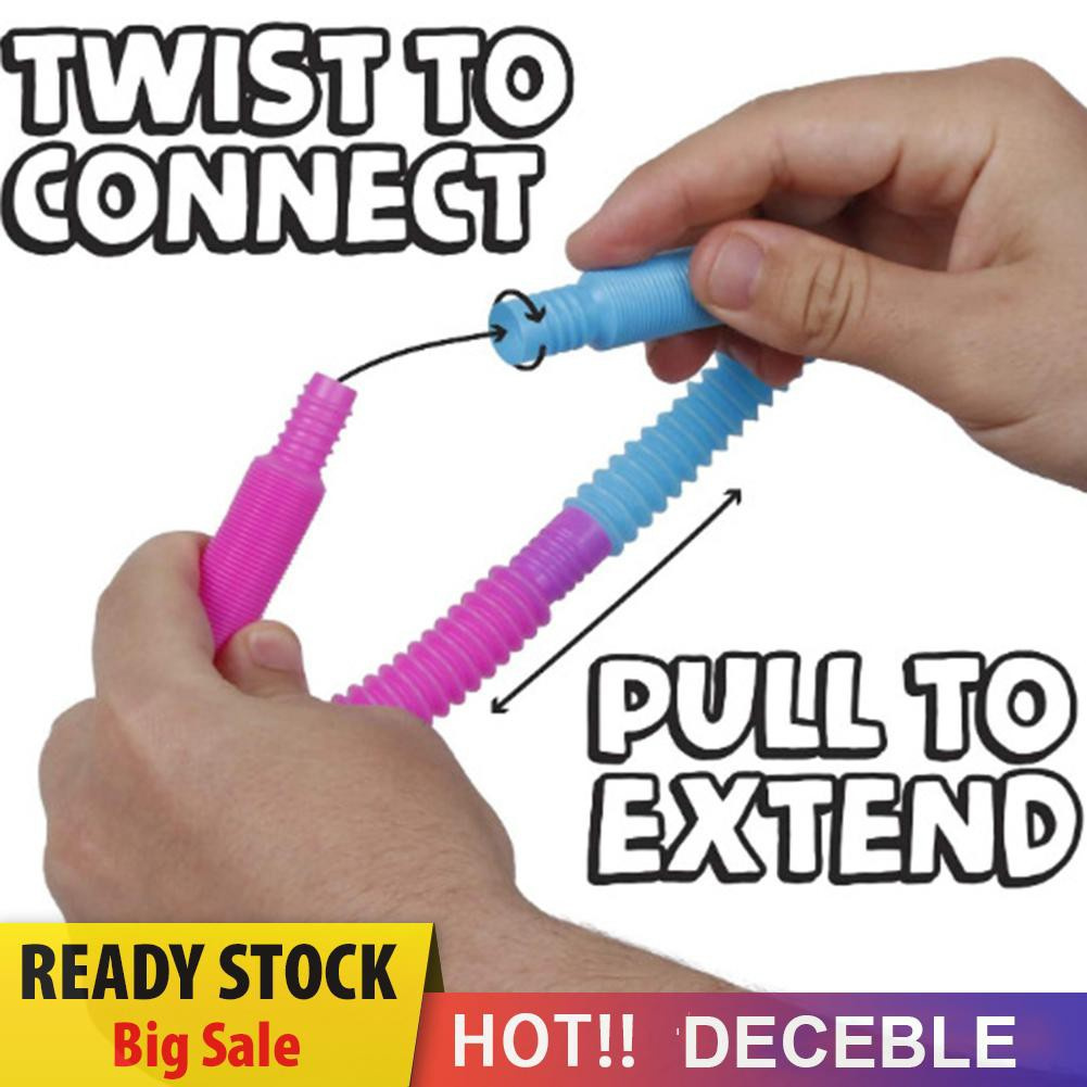 Pop It Fidget Đồ chơi Pop Tubes Fidget Đồ chơis Plastic Corrugated Pipe Autism Sensory Đồ chơis Random
