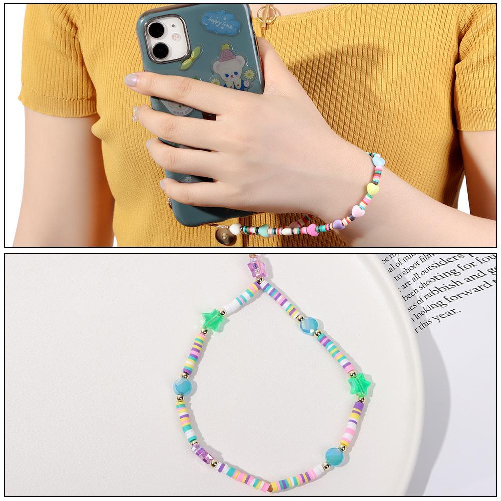 Dây Treo Điện Thoại Xâu Hạt Nhiều Màu Sắc Bằng Acrylic