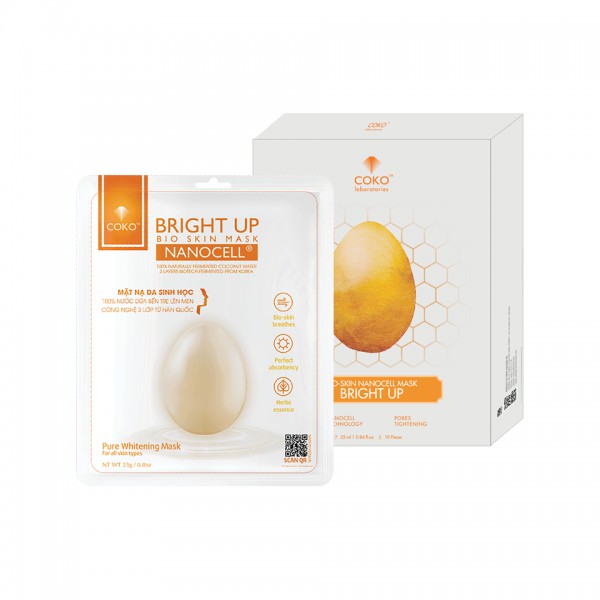 Combo 10 Mặt Nạ Da Sinh Học Dưỡng Trắng Chuyên Sâu COKO Bright Up