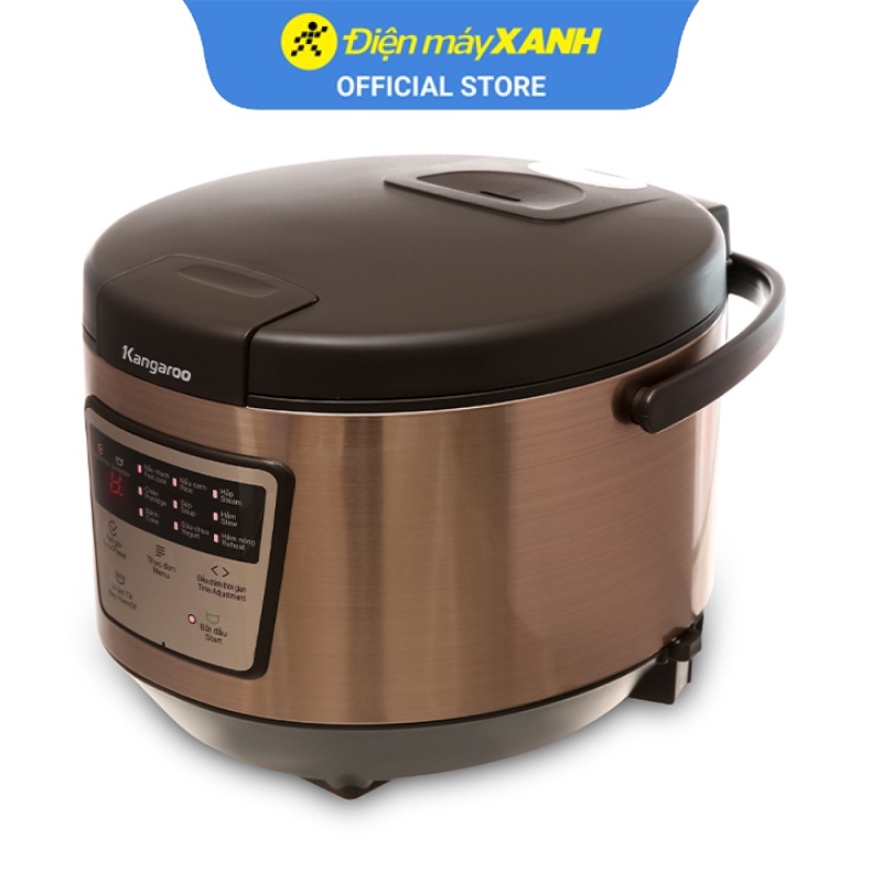 Nồi cơm điện tử Kangaroo KG18DR7 1.8 lít  700 W lòng nồi chống dính - Chính hãng BH 12 tháng