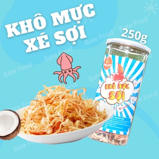Khô Mực Hấp Nước Dừa Xé Sợi 250g Siêu Ngon I BateFood I Ăn Vặt Ngon Sài Gòn