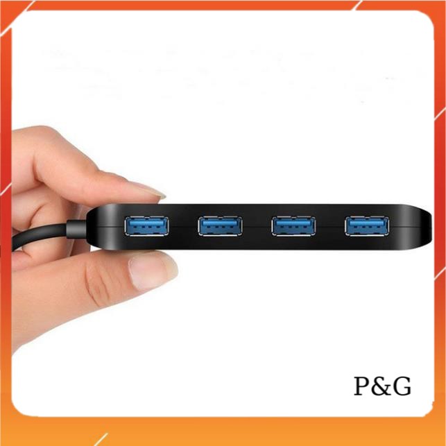 Bộ chuyển đổi từ Typec sang 4 USB 3.0 có công tắc và đèn led Ultraslim kết nối USB chuột bàn phím tay game ổ cứng...