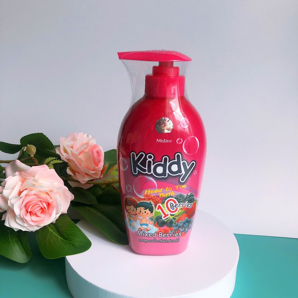 SỮA TẮM GỘI TOÀN THÂN TRẺ EM HƯƠNG TRÁI CÂY MISTINE HEAD TO TOE BATH MIXED  BERRIES - 400ml
