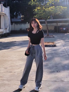 ÁO THUN BUTTON CROPTOP
