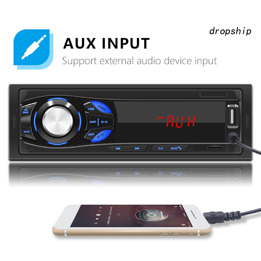 Máy nghe nhạc MP3 cho xe hơi đa năng có đĩa TF đĩa U đài FM 12V màn hình LED bluetooth