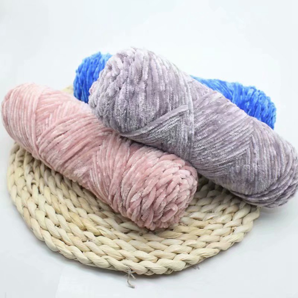 Cuộn Len Nhung Pha Mềm Mại 95g Tự Làm Khăn Choàng Cho Bé