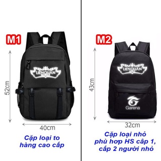 Cặp Liên Quân phản quang, balo Liên Quân mobile, may 3 lớp