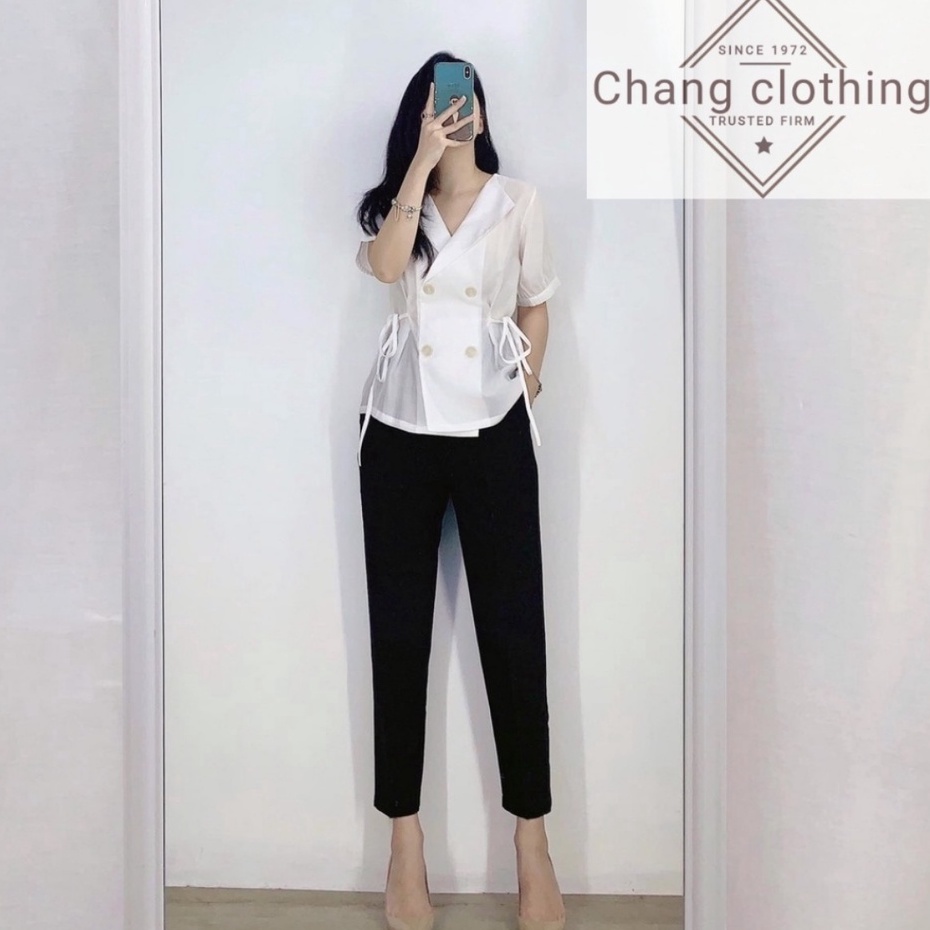 Quần tây nữ công sở lưng cao ống đứng dáng dài có đai co dãn nhẹ chất vải mềm đen Quần vải baggy nữ cạp cao đi học sinh