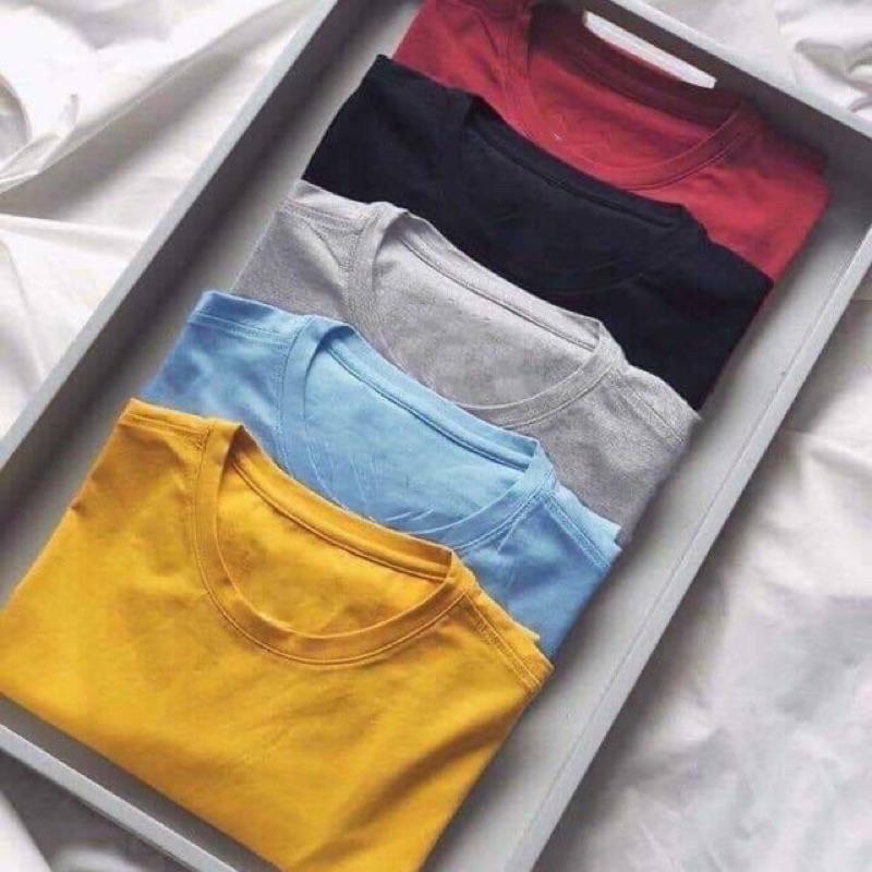 [SIÊU SALE ] Combo 5 áo thun trơn chất cotton mặc mát
