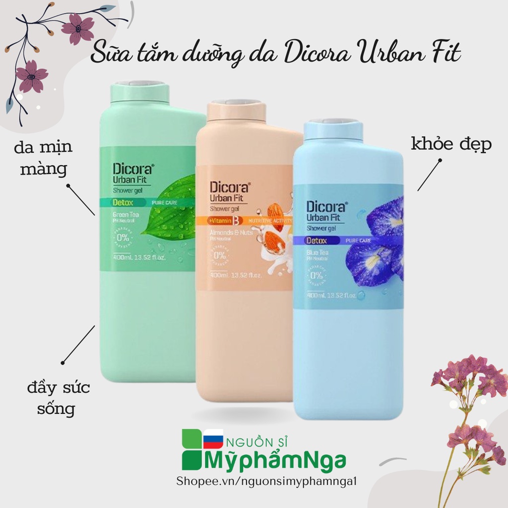 Sữa tắm dưỡng da Dicora Urban Fit 400ml