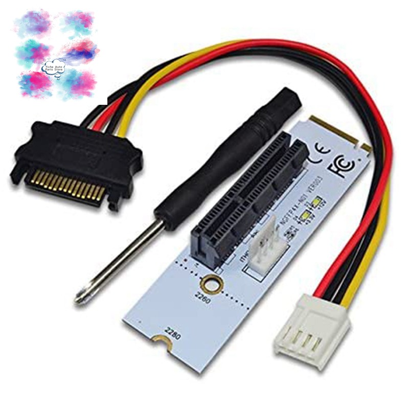 Card Chuyển Đổi Ngff M.2 Sang Pci-E 4x Riser Card M2 Key M Sang Pcie X4 Có Đèn Led