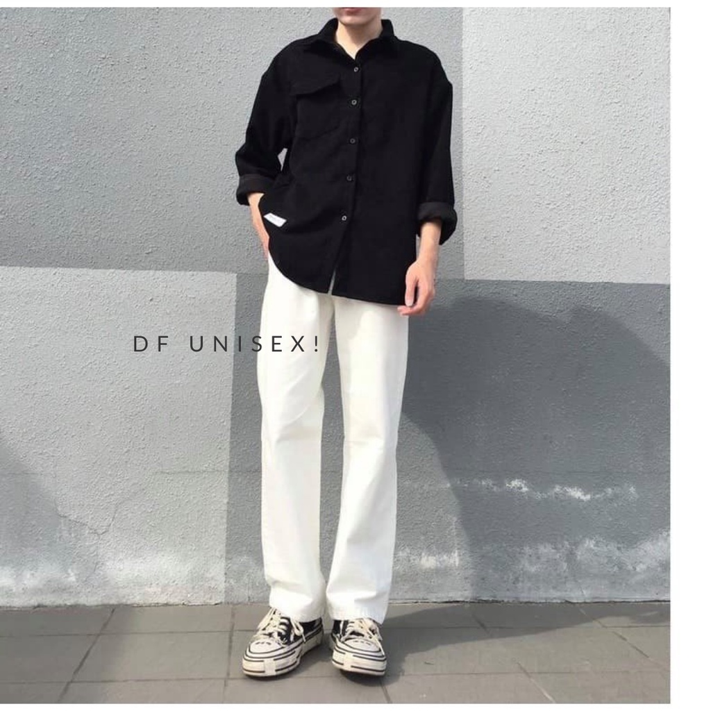 Quần Jean Baggy Nam Ống Suông Rộng Quần Jean Trắng hottrend Ulzzang Hàn Quốc | DFUNISEX | BigBuy360 - bigbuy360.vn