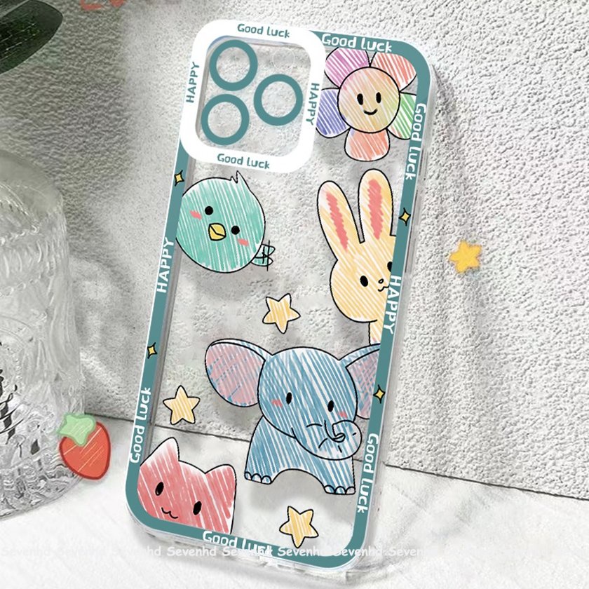 Ốp Điện Thoại Họa Tiết Hoạt Hình Đôi Mắt Thiên Thần Kiểu Graffiti Cho iPhone 14 13 12 11 Pro Max SE2020 X XR Xs Max 7 8 6 6s Plus