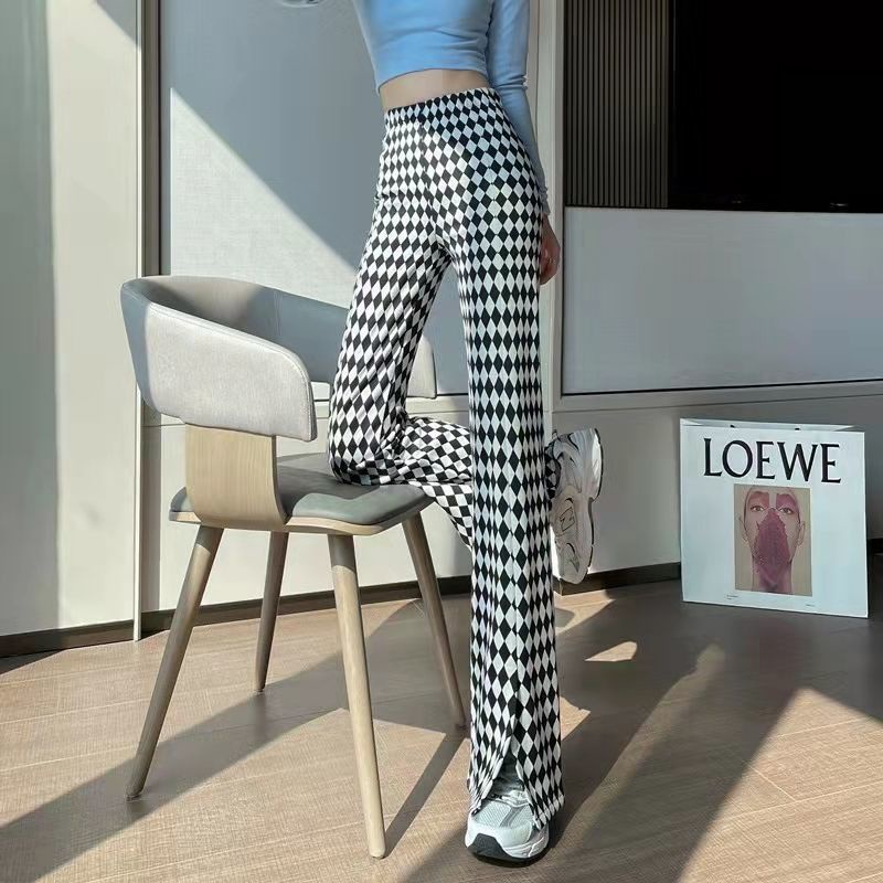 Jiashucheng Hàng Có Sẵn Quần Tây Lưng Cao Dáng Ôm Co Giãn Xẻ Tà Cao Dễ Phối Đồ Thời Trang Xuân Hè