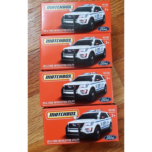Xe mô hình Matchbox Ford Interceptor Utility cảnh sát New York (NYPD)