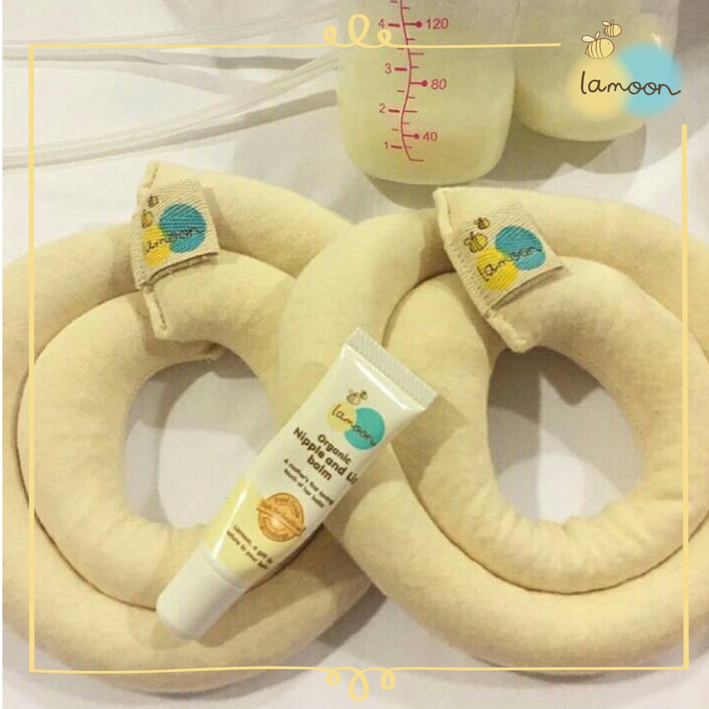 Túi chườm ngực kích sữa Organic Lamoon cho mẹ từ gạo