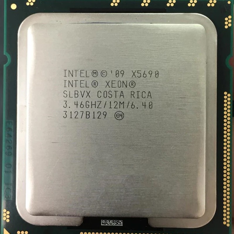 Cặp CPU Intel Xeon X5690 6 nhân/12 luồng tốc độ 3.46GHz - 3.73 GH chuyên Render/Server (Socket 1366)