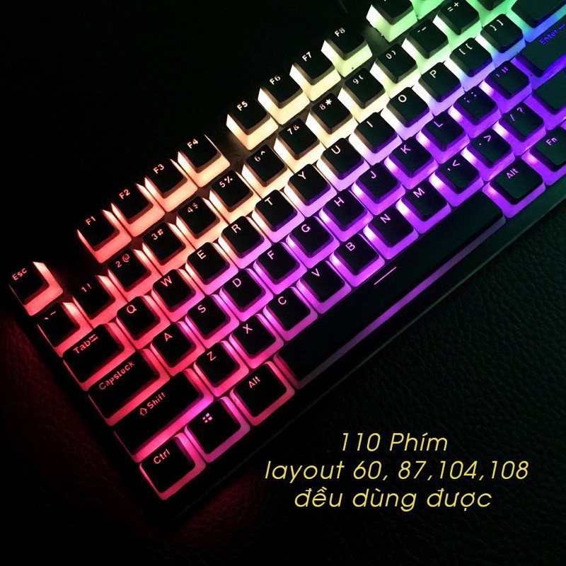 [FREESHIP] Set Bộ Keycap Pudding PBT 110 Phím Xuyên Led Cực Rẻ