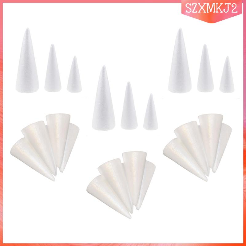 [szxmkj2] 24 Miếng Xốp Polystyrene Hình Nón Làm Đồ Thủ Công