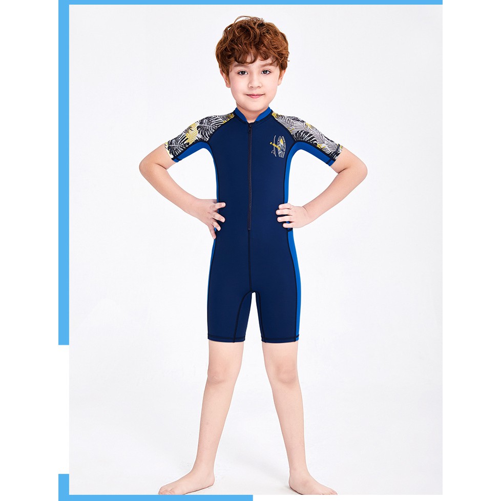 Đồ bơi cho bé trai liền thân chất vải chống nắng UPF50+