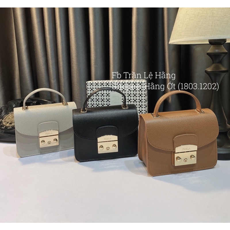 Túi Chữ F có tay cầm kèm hộp sz 17cm ẢNH SHOP TỰ CHỤP