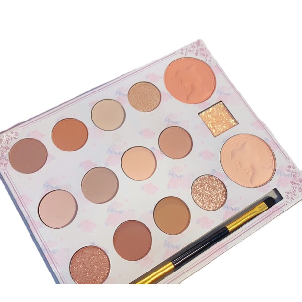 Bảng Phấn Mắt 15 Màu Sunset beauty Tông Lì Lấp Lánh Chống Thấm Nước Cao Cấp