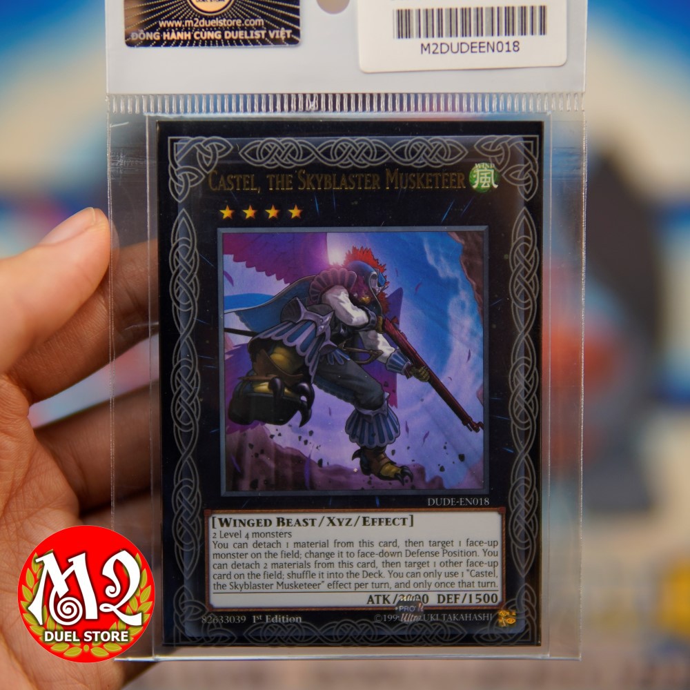 Thẻ bài yugioh DUDE-EN018 Castel, The Skyblaster Musketeer - Ultra Rare - Bảo quản M2SCCQ-LITE