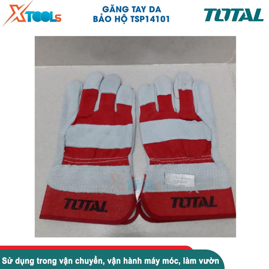 Găng tay da bảo hộ TOTAL TSP14101, găng tay bảo hộ kích thước 10.5inch, chất liệu da kết hợp vải [CHÍNH HÃNG][XTOOLS]