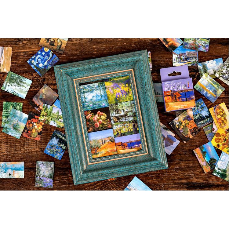 Bộ 46 sticker tranh nghệ thuật E107