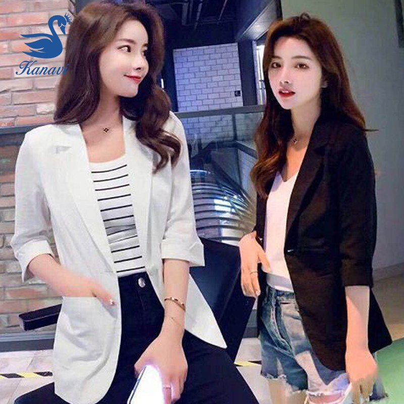 Áo Khoác Blazer Tay Lửng Thời Trang Hàn Quốc Cho Nữ | BigBuy360 - bigbuy360.vn