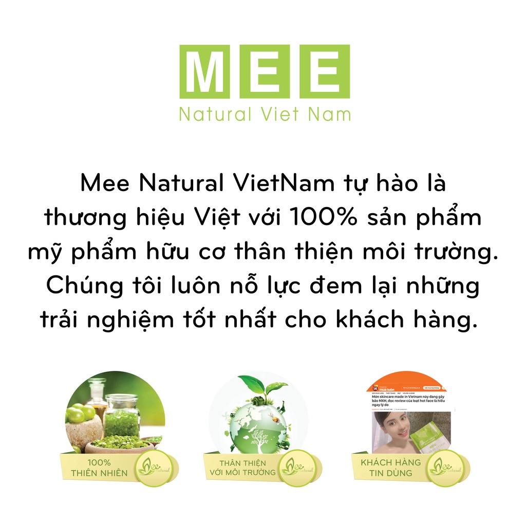 Chấm mụn thảo mộc MEE NATURAL - Kem chấm mụn hỗ trợ giảm mụn, mờ thâm Neem Acne Cream 20ml