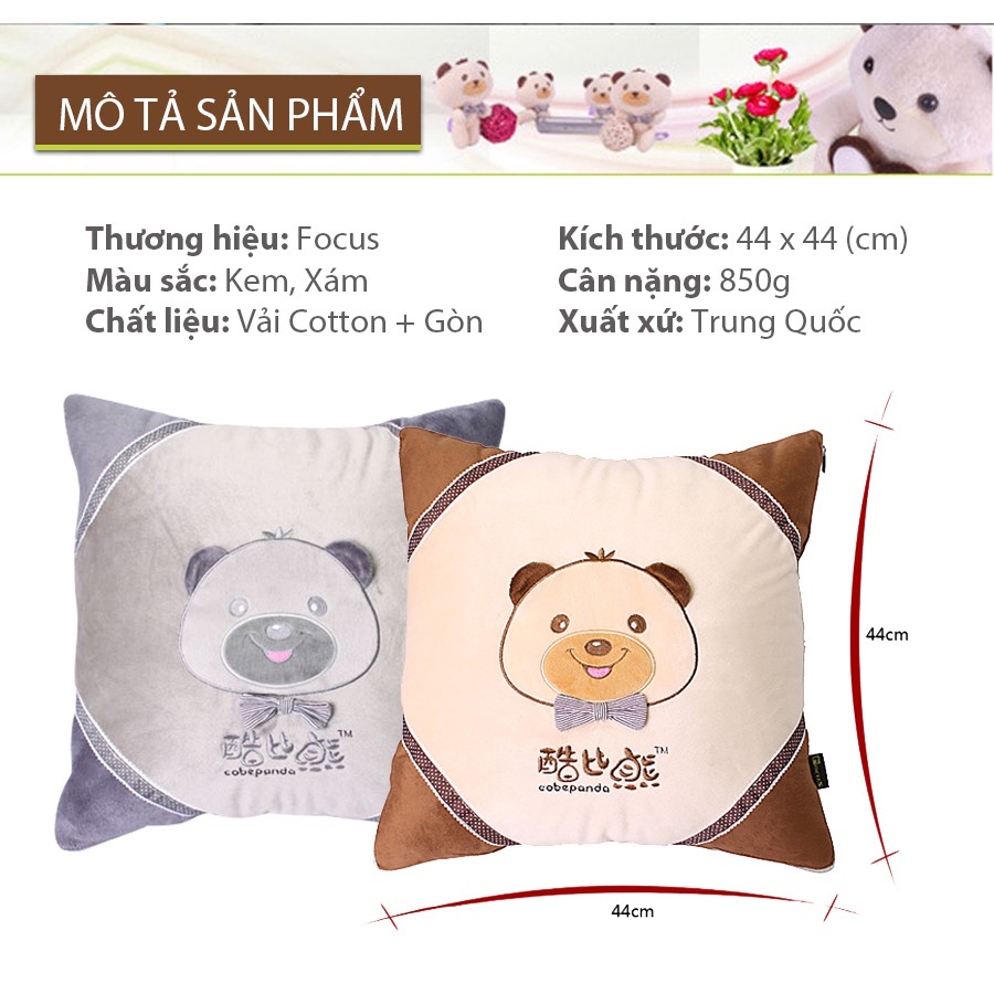 [Mã BMBAU50 giảm 10% đơn 99k] Tựa Lưng Đa Năng CIND Focus Cobe Panda KLB02B Màu Xám Nhập Khẩu Chính Hãng