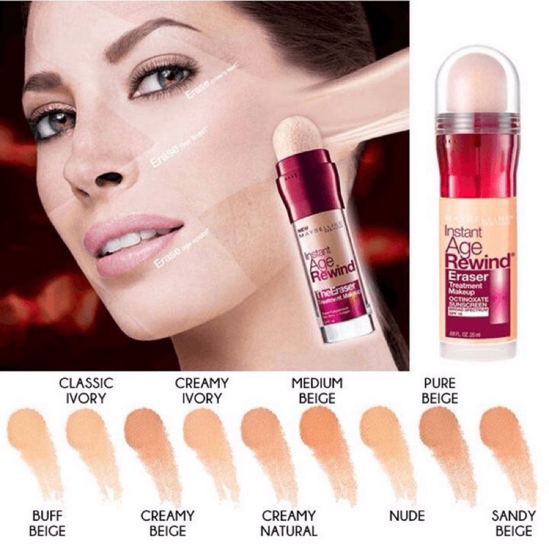 Kem che khuyết điểm đầu bông Cushion dễ tán Maybelline Age Rewind