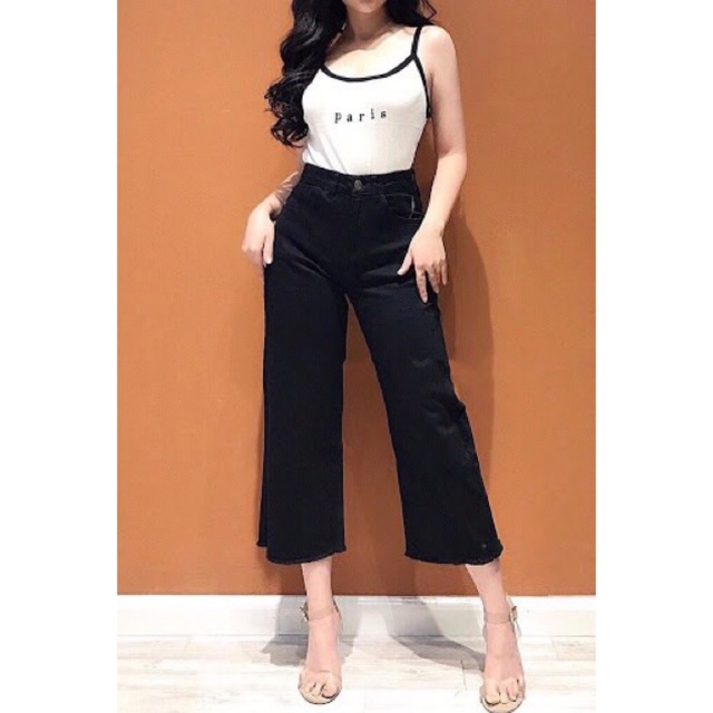 Quần jean đen ống loe co giãn 32-36