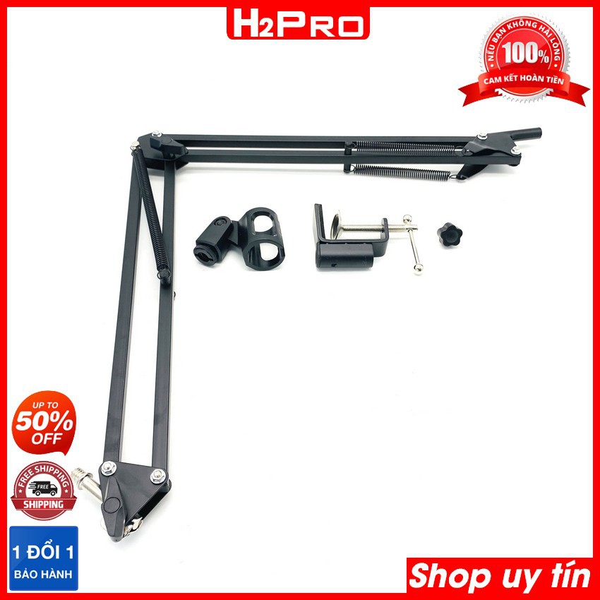 Giá đỡ micro kẹp bàn Microphone Stand H2Pro chính hãng, chân đế micro kẹp bàn thu âm-livestream cao cấp, dài 84cm