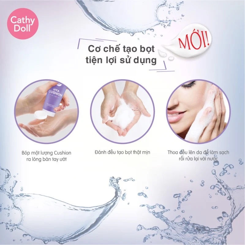 Sữa Rửa Mặt Tạo Bọt Giúp Làm Sạch Sâu Cathy Doll Cushion Facial Foam Cleanser 120ml