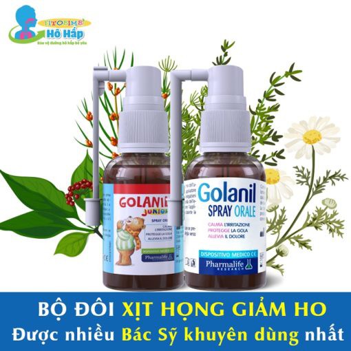 Fitobimbi Golanil spray Xịt họng kháng khuẩn Giảm ho nhanh cho người lớn, Nhà thuốc tâm nhất