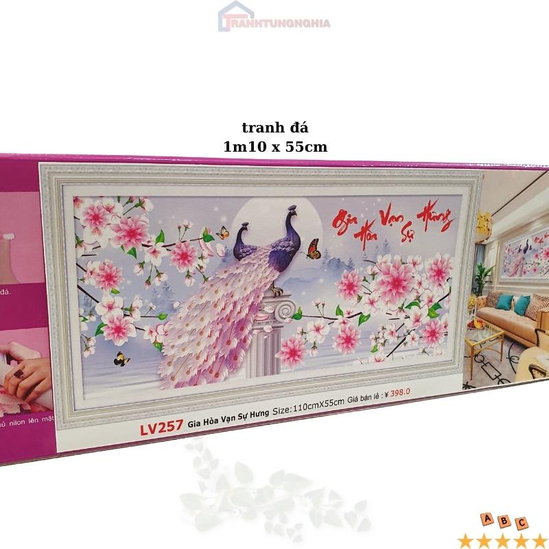 Tranh đính đá công gia hòa vạn sự hưng 1m10 x 50cm