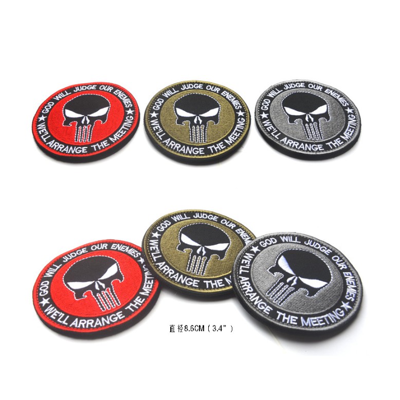 Tấm dán patch velcro Dead Pool, Thái cực, cờ Hàn quốc, US army, 511, Swat, công viên khủng long, Shield