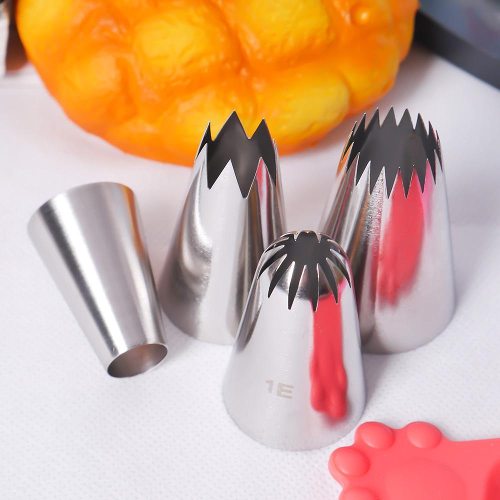 DIACHAVN Set 4 Đuôi Bắt Bông Kem Trang Trí Bánh Bằng Thép Không Gỉ