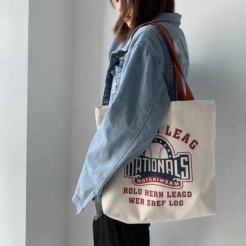 Túi Xách Canvas Cỡ Lớn Thiết Kế Đơn Giản Thời Trang Cho Nữ