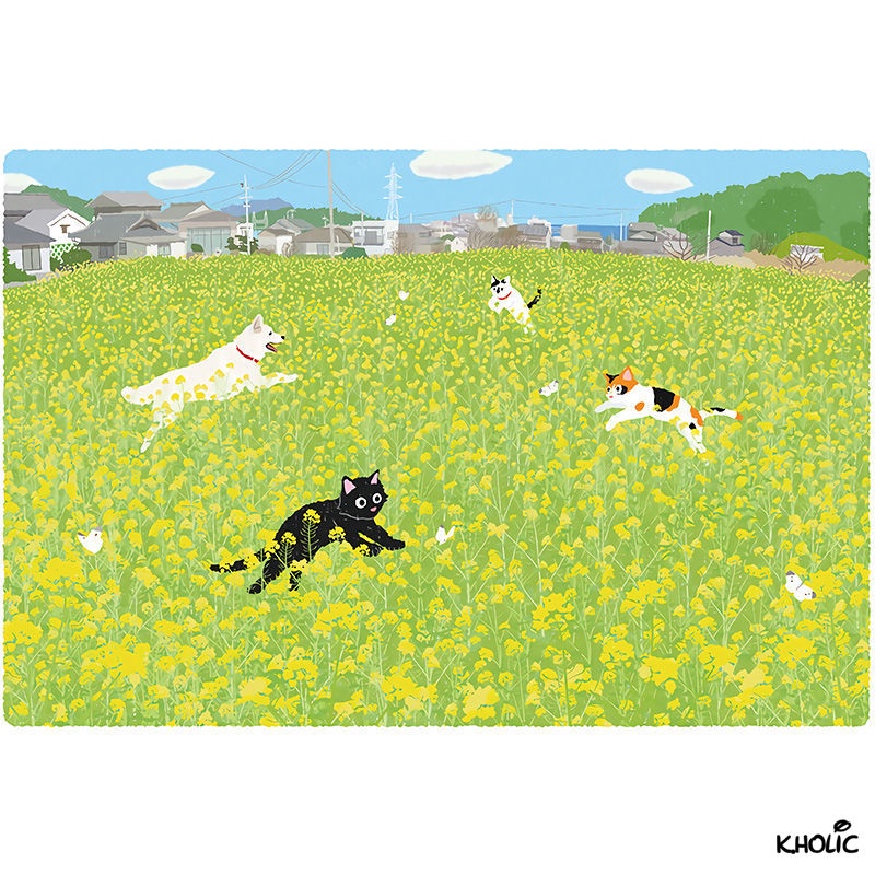 Mèo dễ thương, xếp hình bằng gỗ, xếp hình anime 300/500/1000 miếng, đồ chơi phát triển, tự làm