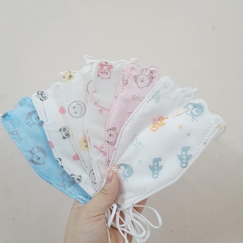 50 Cái Khẩu Trang Cho Bé 4D KF94 Hoạ Tiết Bé từ
