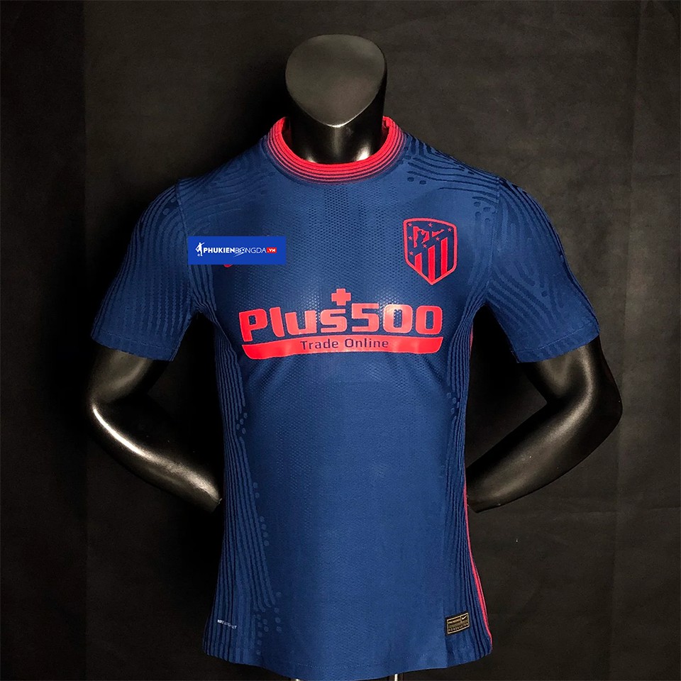 【Bodyfit Player】Áo Atletico Madrid sân khách 2020-2021 xanh đen, áo Atletico Madrid xanh đen sân khá