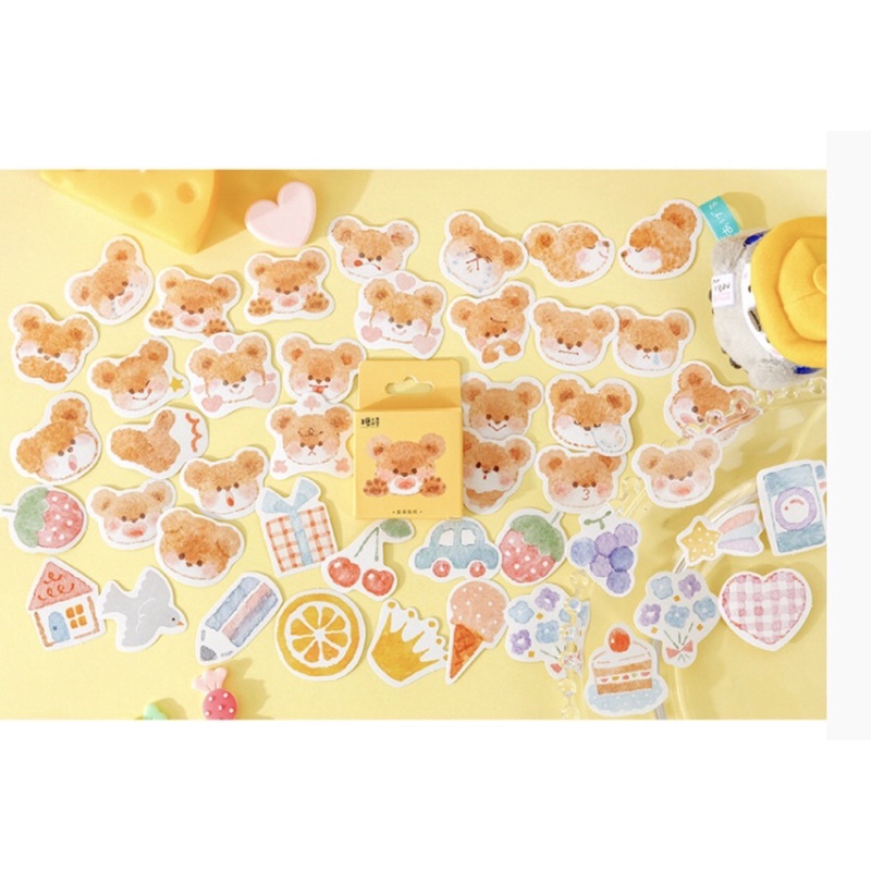 Combo sỉ 20 hộp sticker gấu đáng yêu
