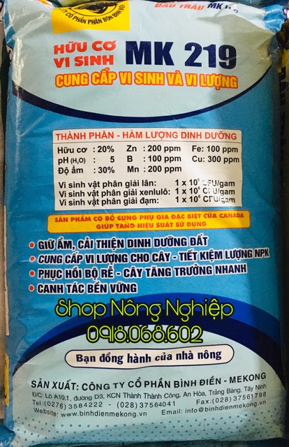 Phân bón hữu cơ vi sinh cao cấp Đầu Trâu MK N8 1kg