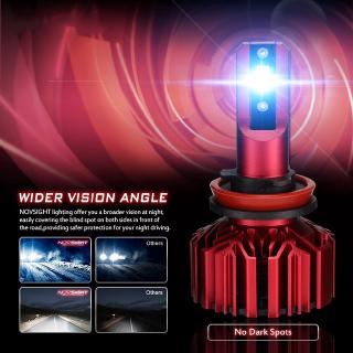 Bộ 2 đèn pha phá sương mù novsight h8 h9 h11 10000lm 6000k chuyên dụng