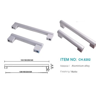 Tay nắm tủ vuông hợp kim nhôm CH8202