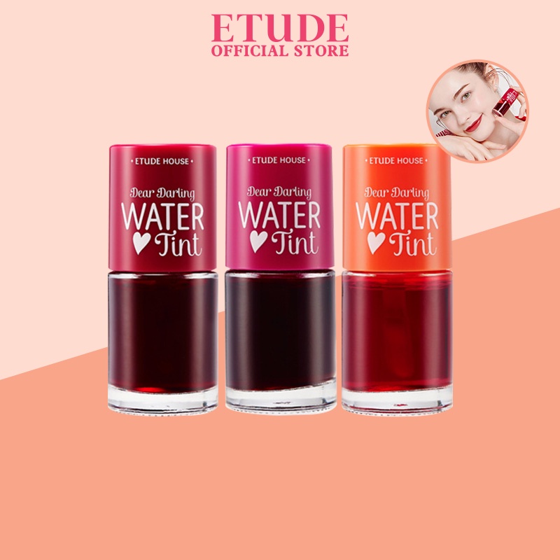 Son Tint ETUDE 9g Màu Sắc Ngọt Ngào Phong Cách Trẻ Trung Dear Darling Water Tint - son tint màu dâu tây, son tint màu cherry, son tint màu cam